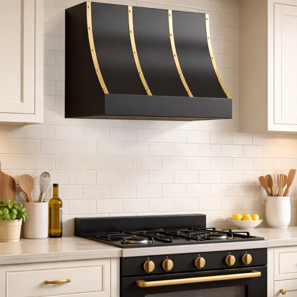 USA Designer Black Custom Stainless Steel Range Hood URHS-158