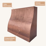 USA California Custom Natural Copper Kitchen Range Hoods URHC-03
