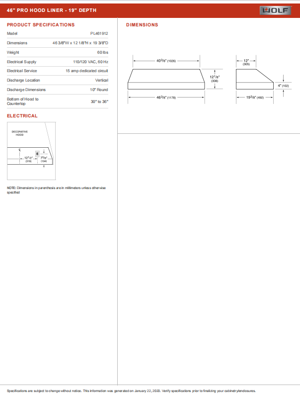 USA Custom Range Hood-URHB-110-Custom Link for Patricia