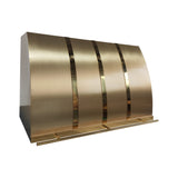USA Designer Custom Brass Vent Hood with Pot Rack URHB-127