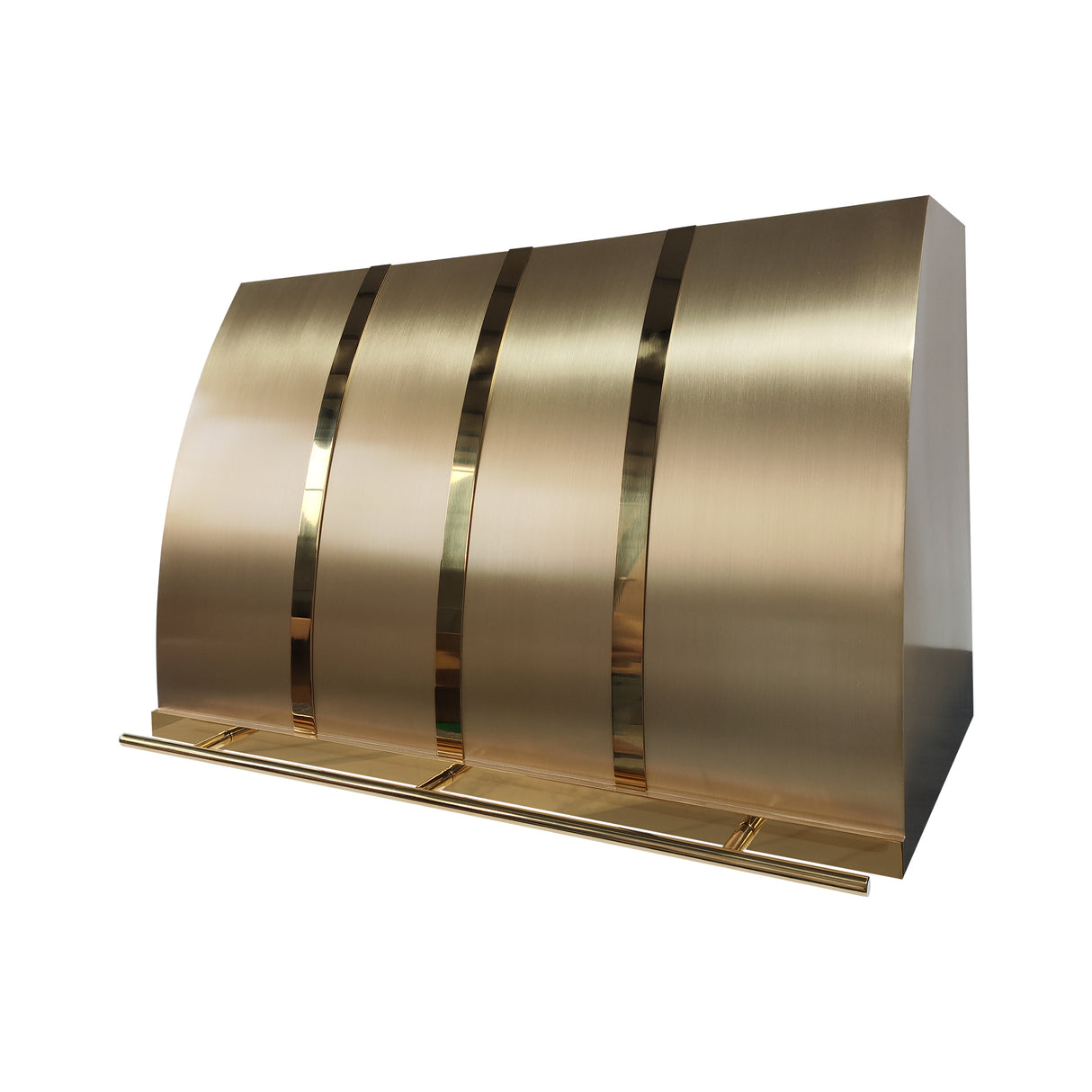 USA Designer Custom Brass Vent Hood with Pot Rack URHB-127