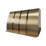 USA Designer Custom Brass Vent Hood with Pot Rack URHB-127