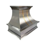 USA Luxury Stainless Steel Custom Vent Hood with Brass Decor URHS-36