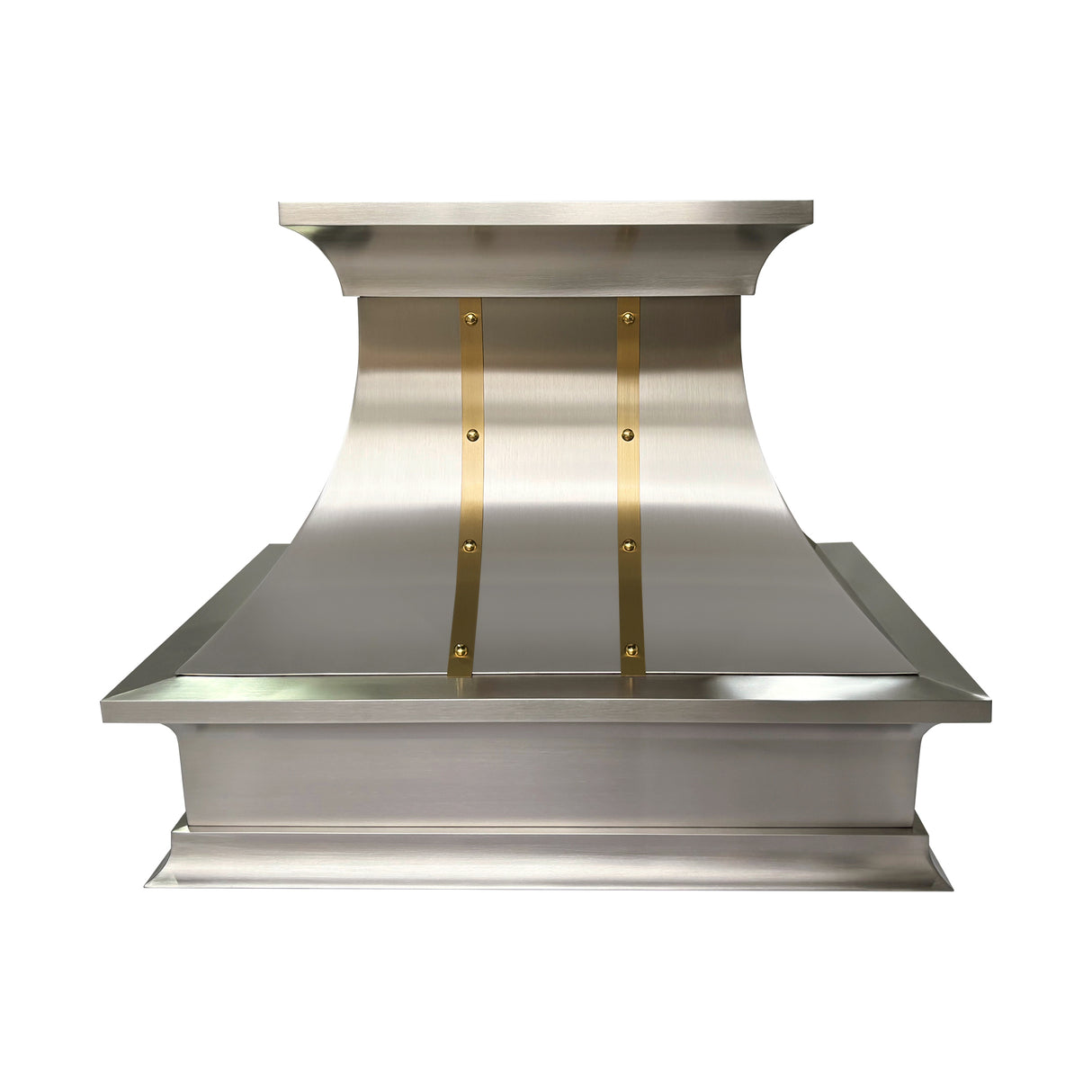 USA Luxury Stainless Steel Custom Vent Hood with Brass Decor URHS-36