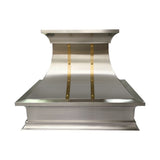 USA Luxury Stainless Steel Custom Vent Hood with Brass Decor URHS-36