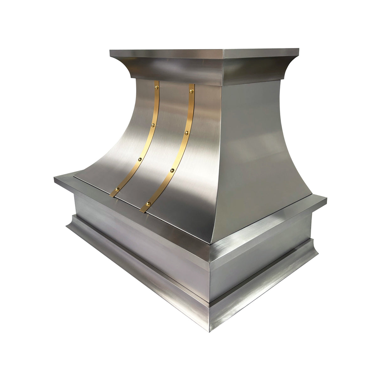 USA Luxury Stainless Steel Custom Vent Hood with Brass Decor URHS-36