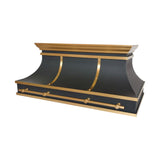 USA Designer Black Custom Stainless Steel Stove Hood URHS-197