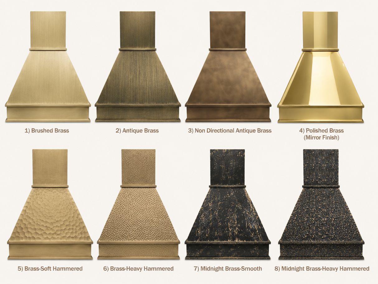 USA Custom Island Brass Range Hood URHB-01