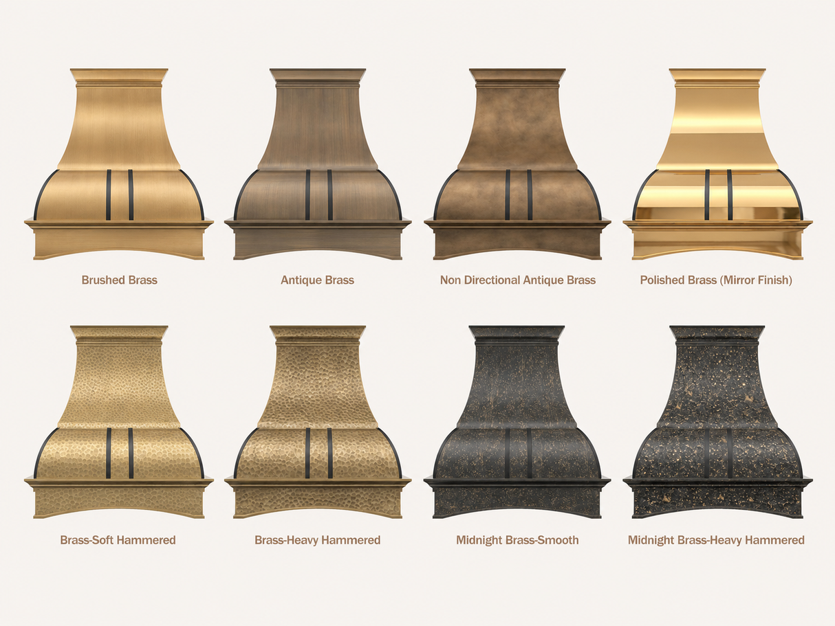 USA California Arched Brass Custom Range Hood URHB-08