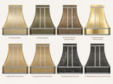USA Decorative Custom Brass Range Hood with Stainless Steel Straps URHB-20