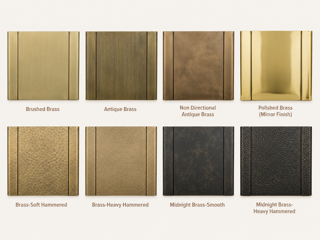 USA Custom Brushed Brass Range Hood with Box Shape URHB-30