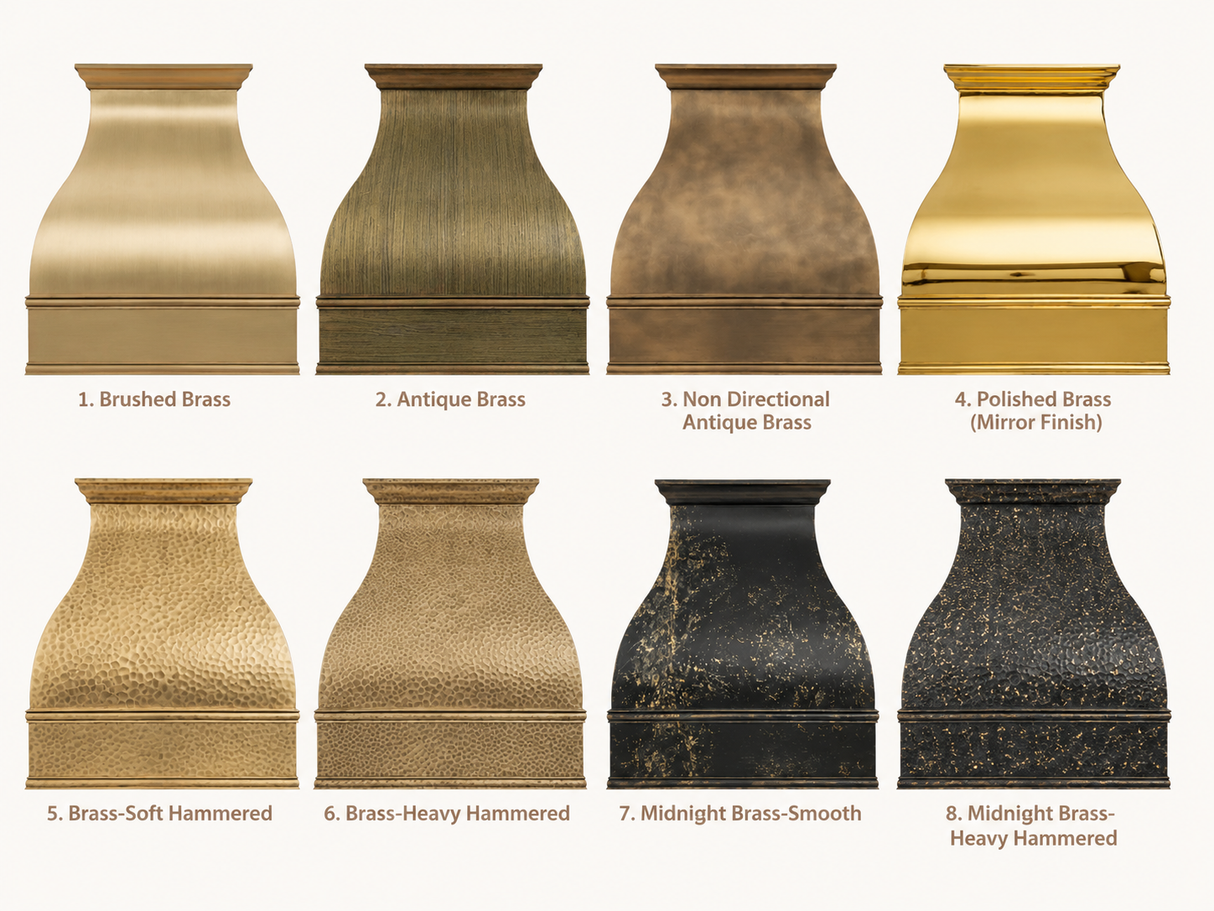 USA Custom Classic Brass Range Hoods with Bell Shape URHB-40