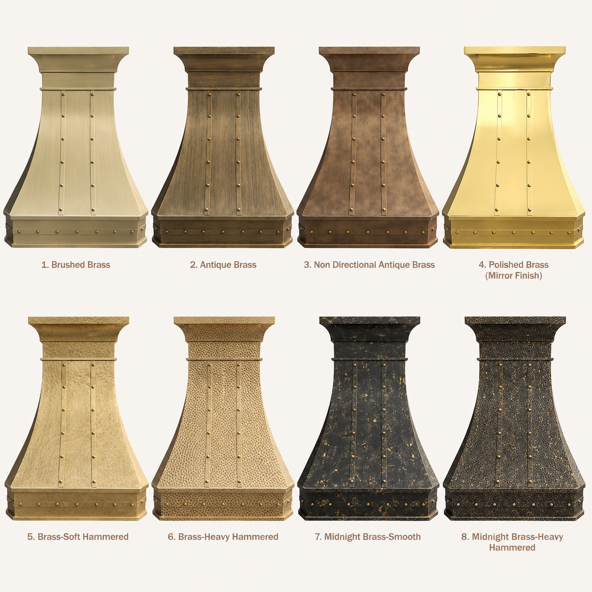 USA New York Luxury Handcrafted Brass Vent Hood URHB-58