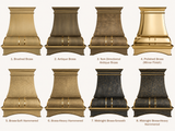 USA Classic Brass Kitchen Hood Featuring Polished Brass Straps URHB-94