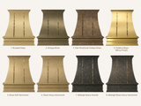 USA Luxury Brass Range Hood Featuring Artisan Brass Straps URHB-98