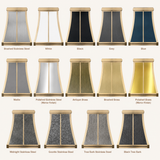 USA Custom Luxury Stainless Steel Range Hood with Brass Trims URHS-01
