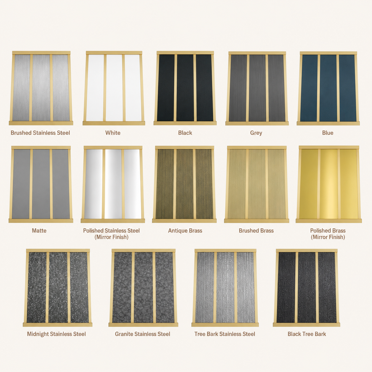 USA Luxury Stainless Steel Vent Hood Featuring Brass Straps URHS-121