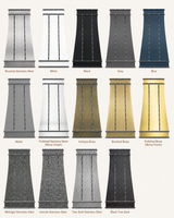 USA Modern Stainless Steel Vent Hood with Polished Straps URHS-125