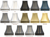USA Artisan Brushed Stainless Steel Vent Hood Featuring Brass Details URHS-132