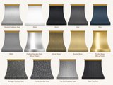 USA Modern Stainless Steel Range Hood with Custom Brass Crown URHS-167