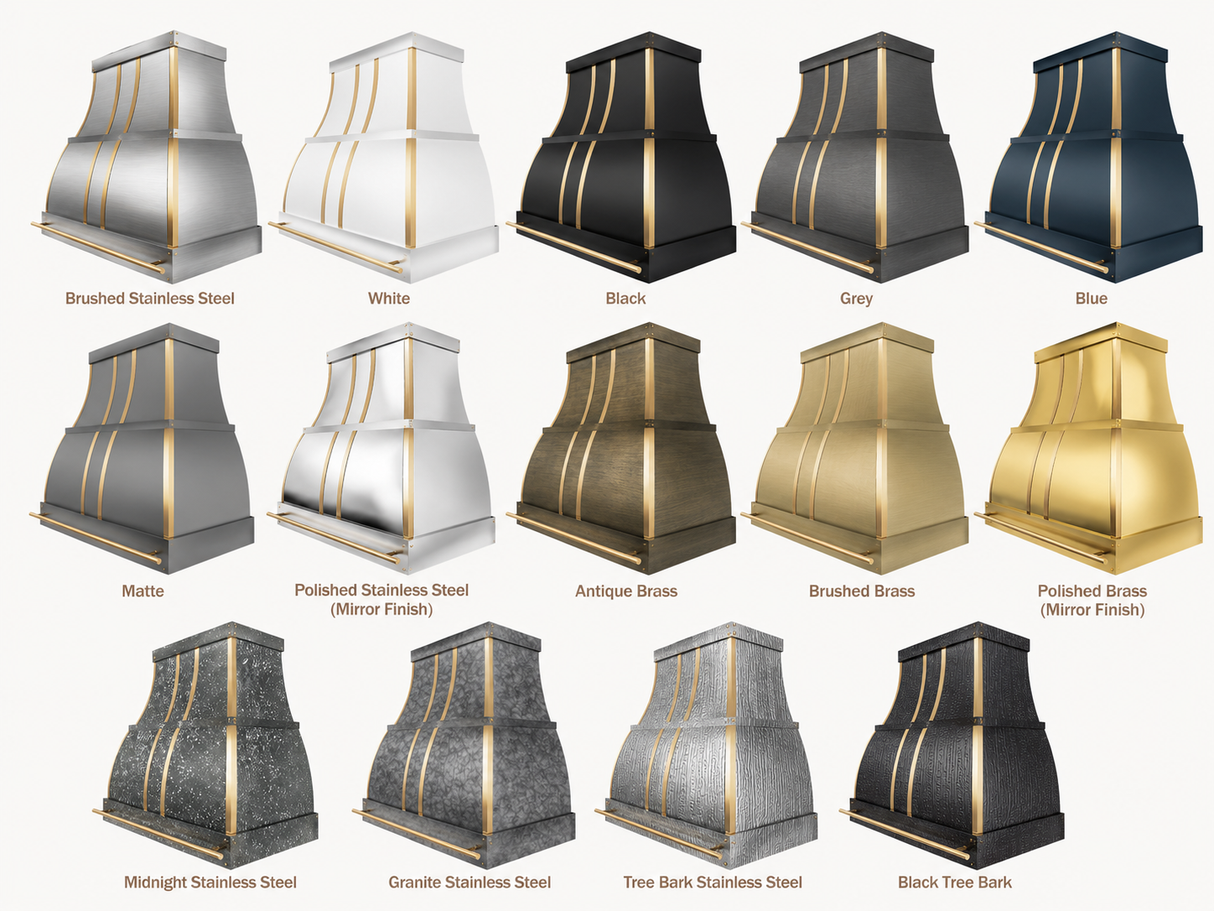 USA California White Stainless Steel Custom Range Hoods URHS-24