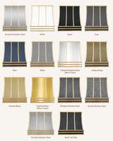USA Artisan Custom Vent Hood Stainless Steel with Brass Accent URHS-45