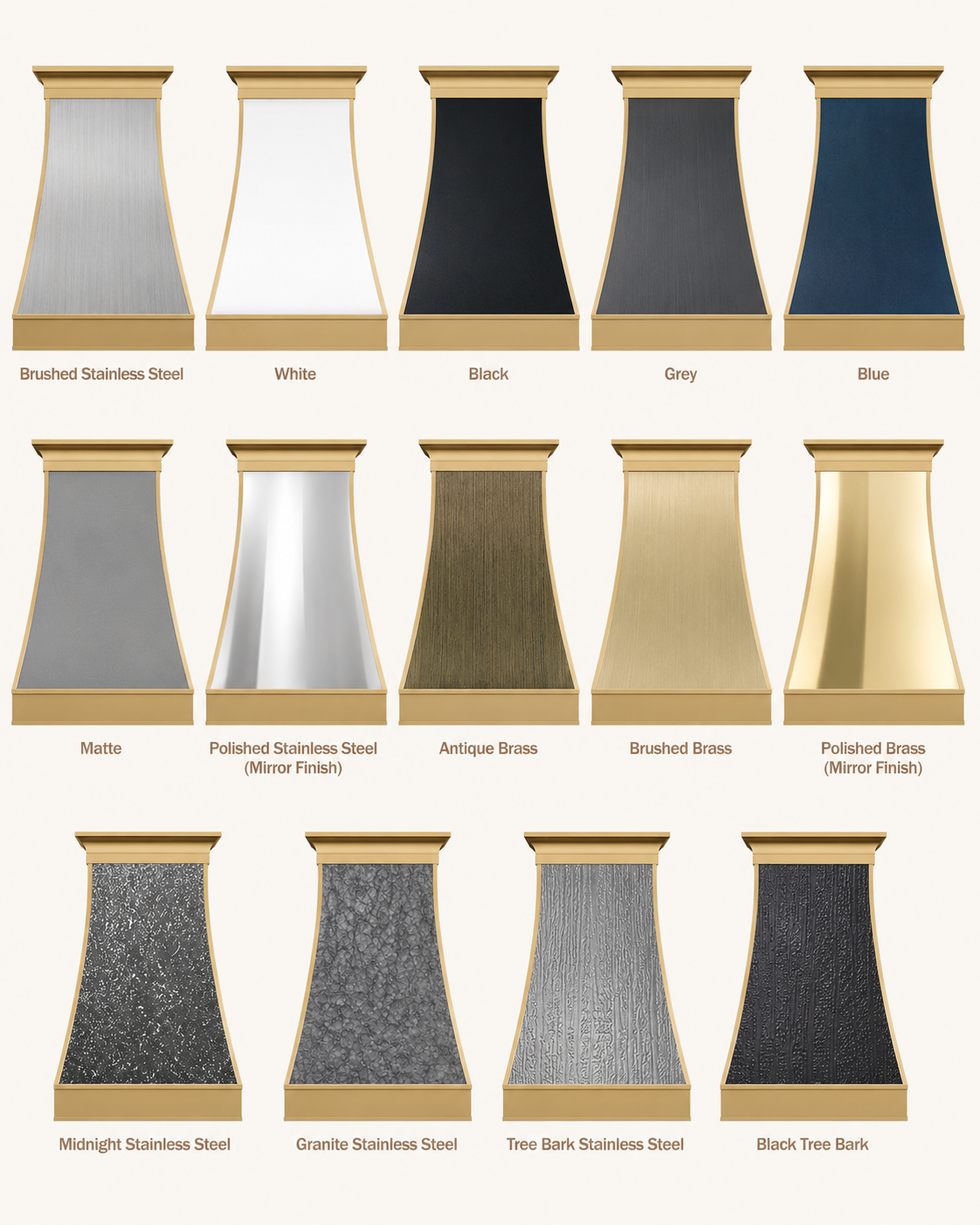 USA California Custom White Stainless Steel Range Hoods URHS-50