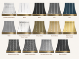 USA Mix Metal Custom Kitchen Vent Hood in Premium Stainless Steel and Brass URHS-75