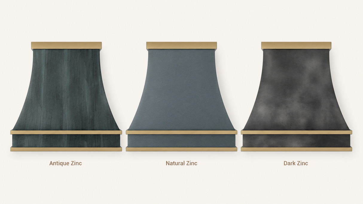 USA Designer Custom Dark Zinc Stove Hood URHZ-20