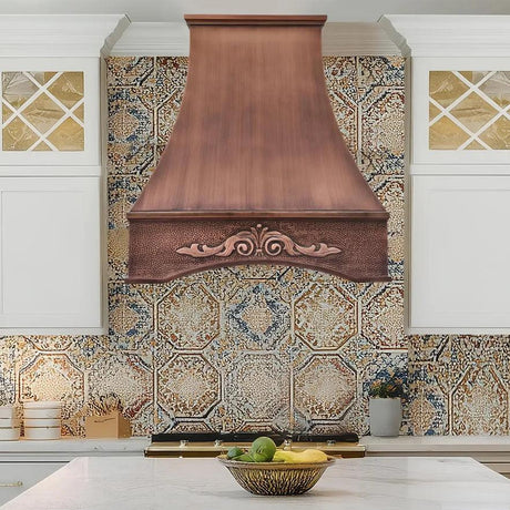 USA Arched Custom Copper Kitchen Range Hoods URHC-04-Custom Copper Range Hood > Luxury Metal Hood > High-End Kitchen Vent Hood-USA Range Hood