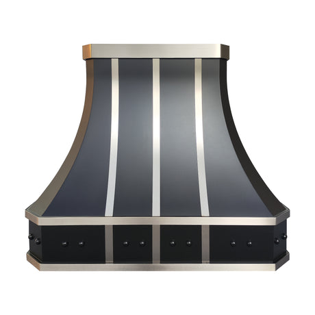 USA Architectural Stainless Steel Kitchen Range Hood with Vertical Straps URHS-78-Custom Stainless Steel Range Hood > Luxury Kitchen Hood > High-End Metal Vent Hood-USA Range Hood