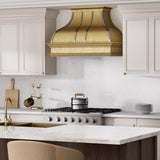 USA Artisan Custom Brass Kitchen Hood URHB-19-Custom Brass Range Hood > Luxury Metal Hood > High-End Kitchen Vent Hood-USA Range Hood