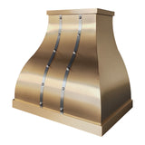 USA Artisan Custom Brass Wall Mount Range Hood URHB-50-Custom Brass Range Hood > Luxury Metal Hood > High-End Kitchen Vent Hood-USA Range Hood