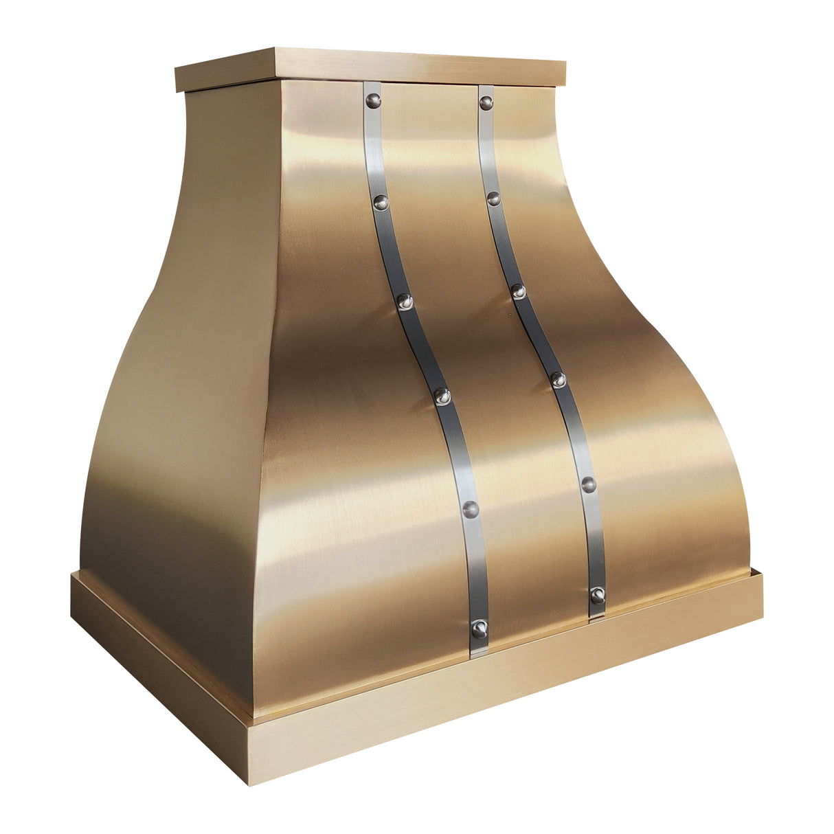 USA Artisan Custom Brass Wall Mount Range Hood URHB-50-Custom Brass Range Hood > Luxury Metal Hood > High-End Kitchen Vent Hood-USA Range Hood