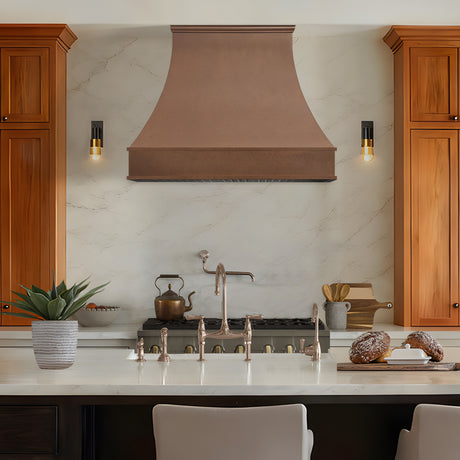USA Austin Classic Weathered Copper Range Hood URHC-50-Custom Copper Range Hood > Luxury Metal Hood > High-End Kitchen Vent Hood-USA Range Hood