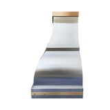 USA Bell Stainless Steel Range Hood with Brass Accents URHS-77-Custom Stainless Steel Range Hood > Luxury Kitchen Hood > High-End Metal Vent Hood-USA Range Hood