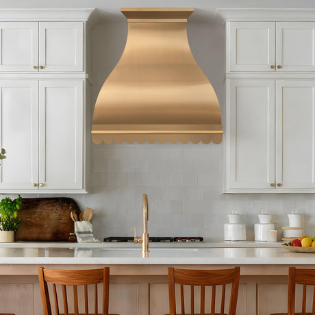 USA Beverly Hills Luxury Brass Stove Hood URHB-51-Custom Brass Range Hood > Luxury Metal Hood > High-End Kitchen Vent Hood-USA Range Hood