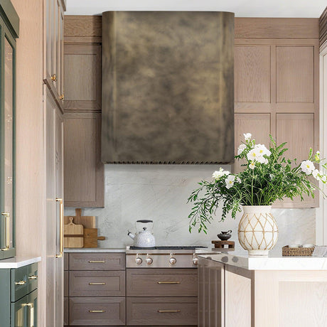 USA Box Brass Kitchen Vent Hood URHB-02-Custom Brass Range Hood > Luxury Metal Hood > High-End Kitchen Vent Hood-USA Range Hood