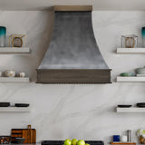 USA Brooklyn Modern Dark Zinc Range Hood URHZ-09-Custom Zinc Range Hood > Luxury Metal Hood > High-End Kitchen Vent Hood-USA Range Hood