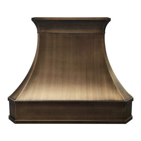 USA California Antique Brass Kitchen Hood URHB-45-Custom Brass Range Hood > Luxury Metal Hood > High-End Kitchen Vent Hood-USA Range Hood