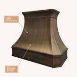 USA California Antique Brass Kitchen Hood URHB-45-Custom Brass Range Hood > Luxury Metal Hood > High-End Kitchen Vent Hood-USA Range Hood