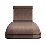 USA California Custom Copper Kitchen Range Hood with Dark Trims URHC-15-Custom Copper Range Hood > Luxury Metal Hood > High-End Kitchen Vent Hood-USA Range Hood