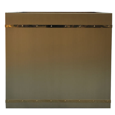 USA California Modern Brass Box Vent Hood with Straps URHB-15-Custom Brass Range Hood > Luxury Metal Hood > High-End Kitchen Vent Hood-USA Range Hood