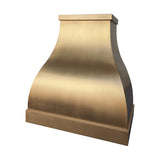 USA Classic Brass Kitchen Range Hood with Smooth Bell Design URHB-25-Custom Brass Range Hood > Luxury Metal Hood > High-End Kitchen Vent Hood-USA Range Hood