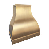 USA Classic Brass Kitchen Range Hood with Smooth Bell Design URHB-25-Custom Brass Range Hood > Luxury Metal Hood > High-End Kitchen Vent Hood-USA Range Hood