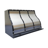 USA Classic Stainless Steel Kitchen Hood with Black Straps and Rivets URHS-55-Custom Stainless Steel Range Hood > Luxury Kitchen Hood > High-End Metal Vent Hood-USA Range Hood