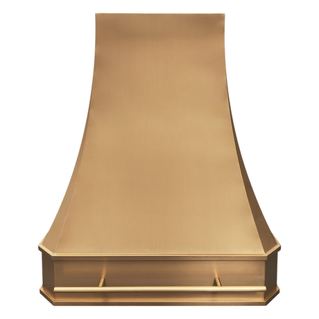 USA Curved Custom Brass Range Hood URHB-03-Custom Brass Range Hood > Luxury Metal Hood > High-End Kitchen Vent Hood-USA Range Hood
