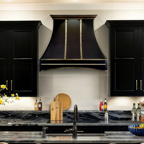 USA Custom Black Stainless Steel Metal Range Hood URHS-28-Custom Stainless Steel Range Hood > Luxury Kitchen Hood > High-End Metal Vent Hood-USA Range Hood