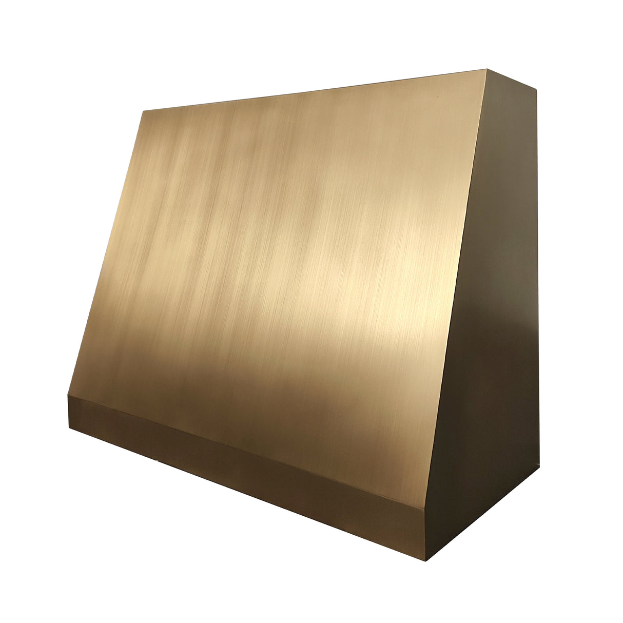 USA Custom Brass Exhaust Hood with Modern Curved Shape URHB-38-Custom Brass Range Hood > Luxury Metal Hood > High-End Kitchen Vent Hood-USA Range Hood