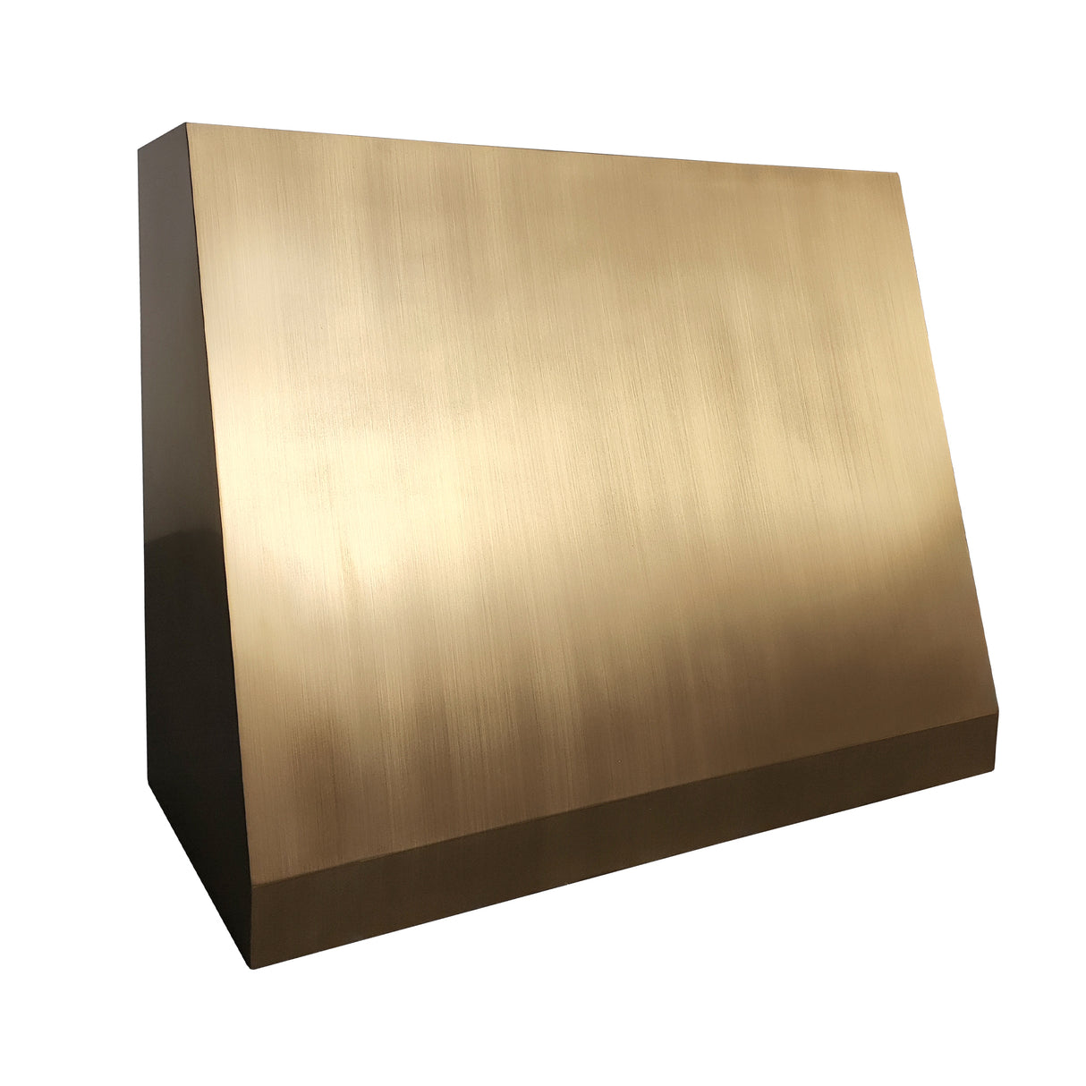 USA Custom Brass Exhaust Hood with Modern Curved Shape URHB-38-Custom Brass Range Hood > Luxury Metal Hood > High-End Kitchen Vent Hood-USA Range Hood